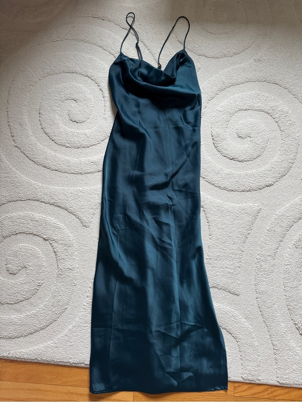 Banana Republic Satin Slip Maxi Dress in Teal
